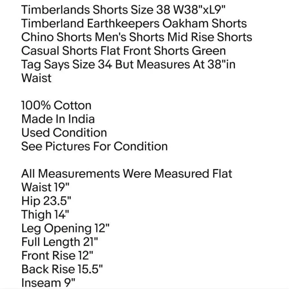 Timberland Shorts Size 38 W38